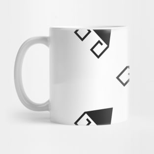 Pattern with diagonal black arrows Mug